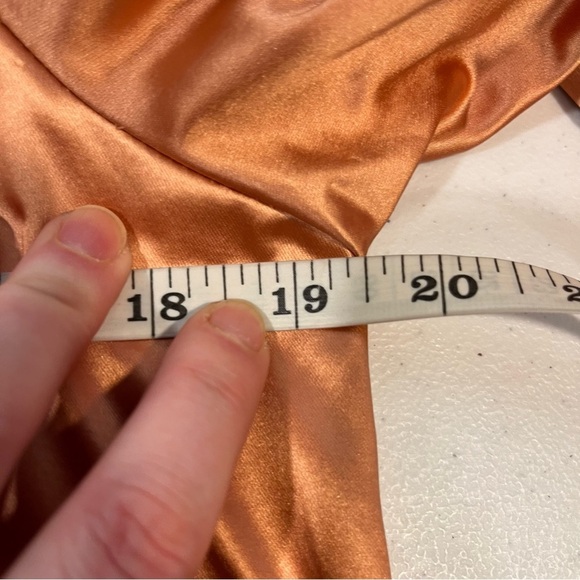 Ulla Johnson Silvana Dress Copper Satin Midi Long Sleeve Boho Sz 8 Cocktail NWT - Picture 15 of 16